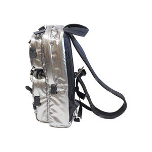 Prada Nylon Saffiano Sling metallic silver Tessuto Backpack